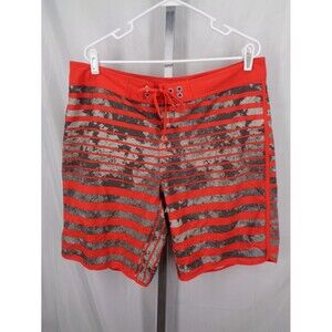The North Face Red Stripe Board Shorts Size 38